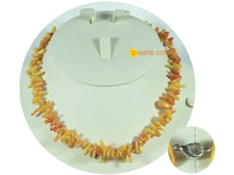 wholesale golden color branch coral necklace with some discount